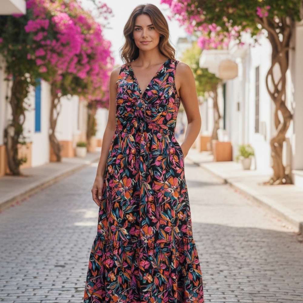 French Connection Twist Front Multicolor Dress - X-Small